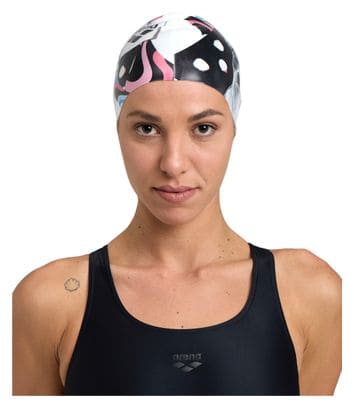 Bonnet de Bain Arena HD CAP PITT Blanc Noir