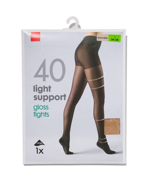 collant léger maintien 40 deniers poudre