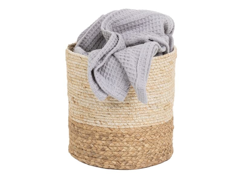COCON Aufbewahrungskorb Beige/Braun, 29 x 25 cm Geflochtener Behälter