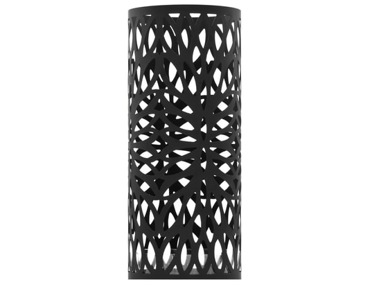VIDAXL - Porte parapluie Porte-parapluie feuilles acier noir