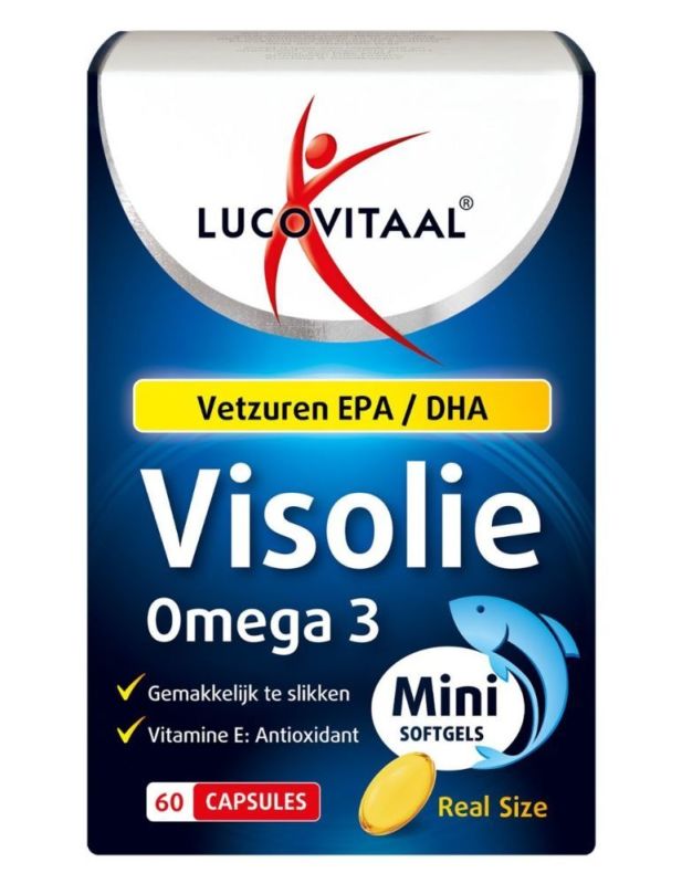 Lucovitaal Visolie omega 3 mini 60 Softgels