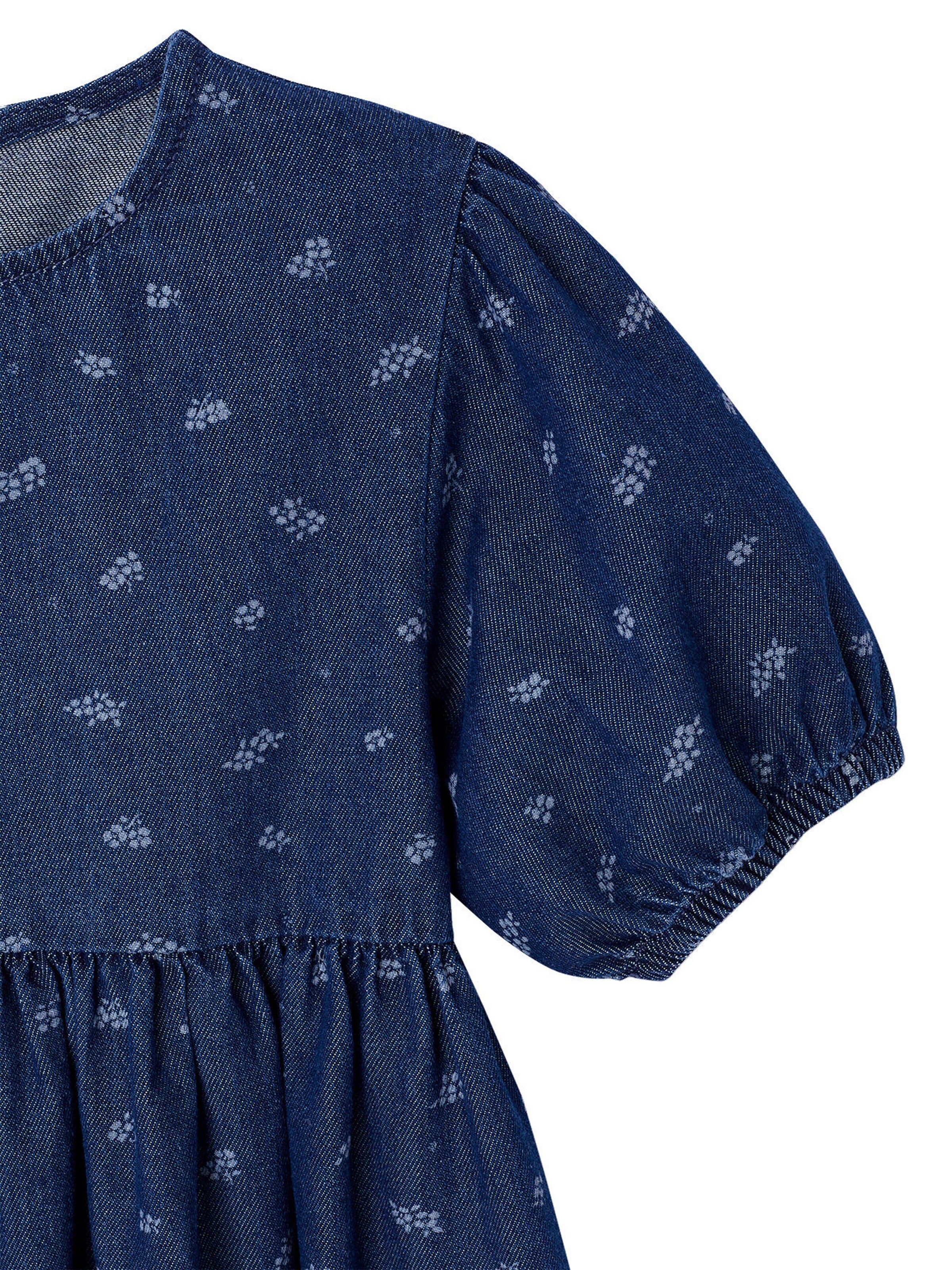 Vertbaudet Mädchen Jeanskleid dunkelblau