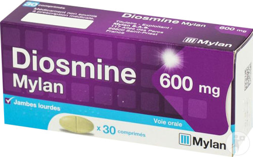Mylan Diosmine 600mg Jambes Lourdes 30 Comprimés