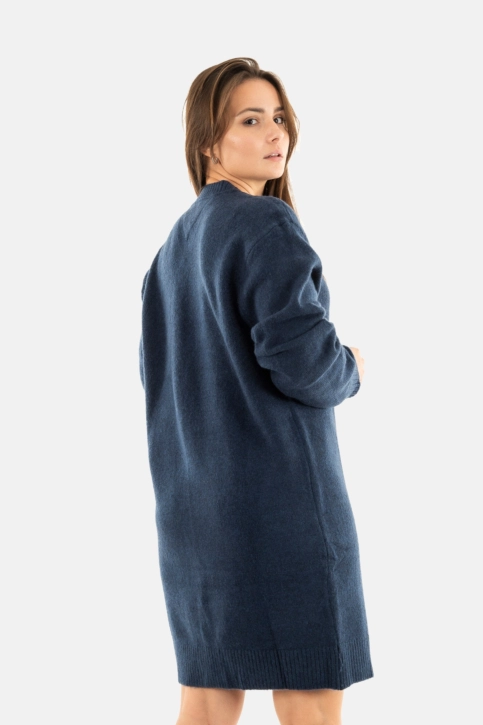 Robe tommy jeans melange flag dro dark night navy melange