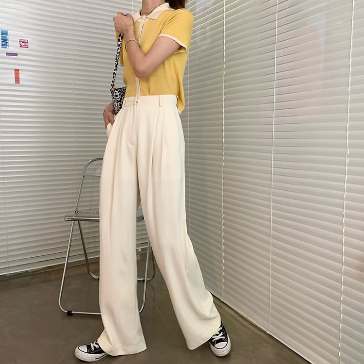 OUREA - Wijde pantalon met hoge taille