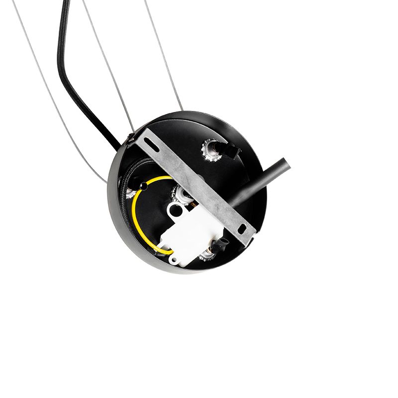 Hanglamp zwart met smoke en helder glas 13-lichts - Bonnie