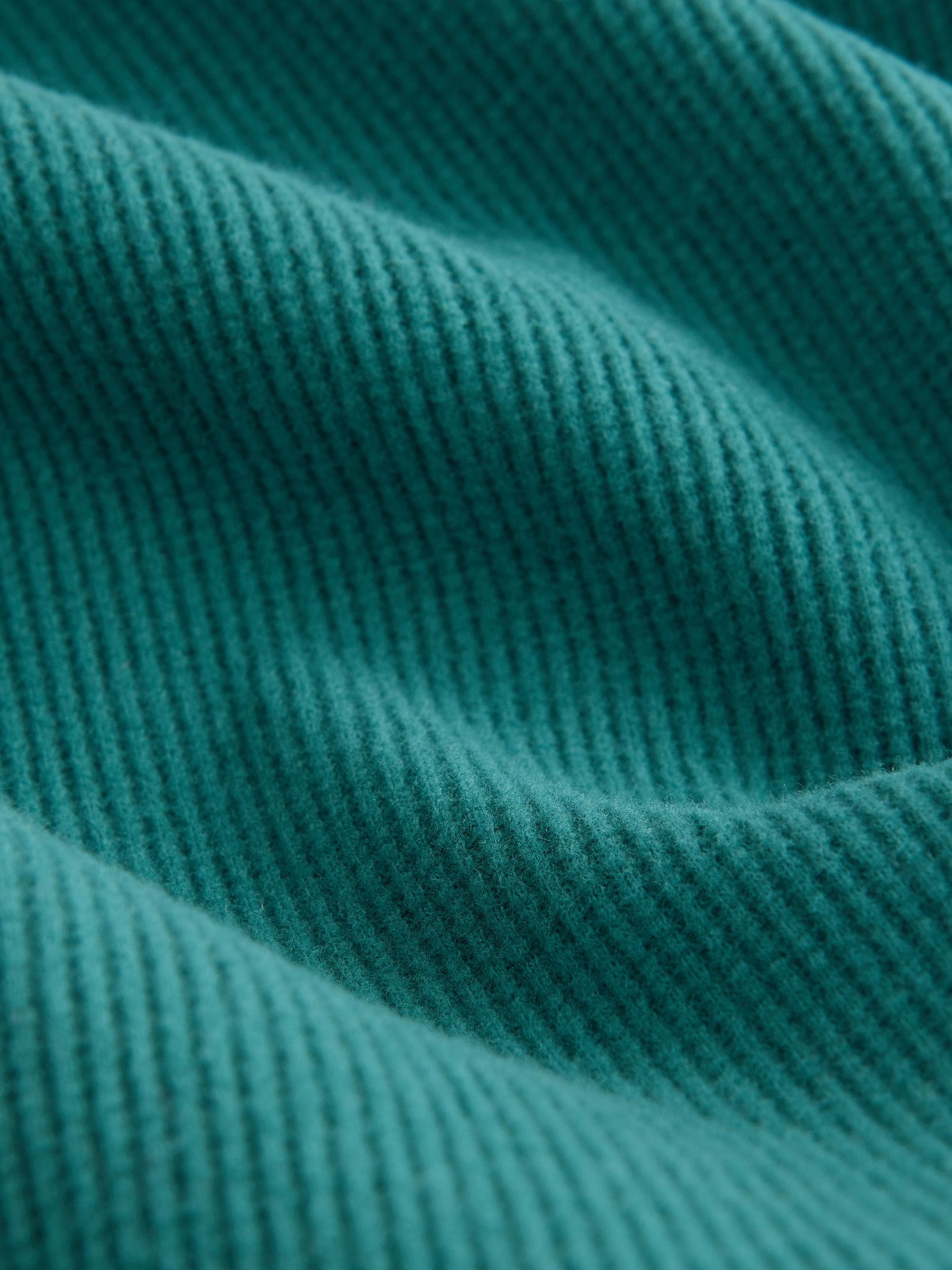 Blauwgroen - Gezellige pyjama met wafeldessin en lange mouwen