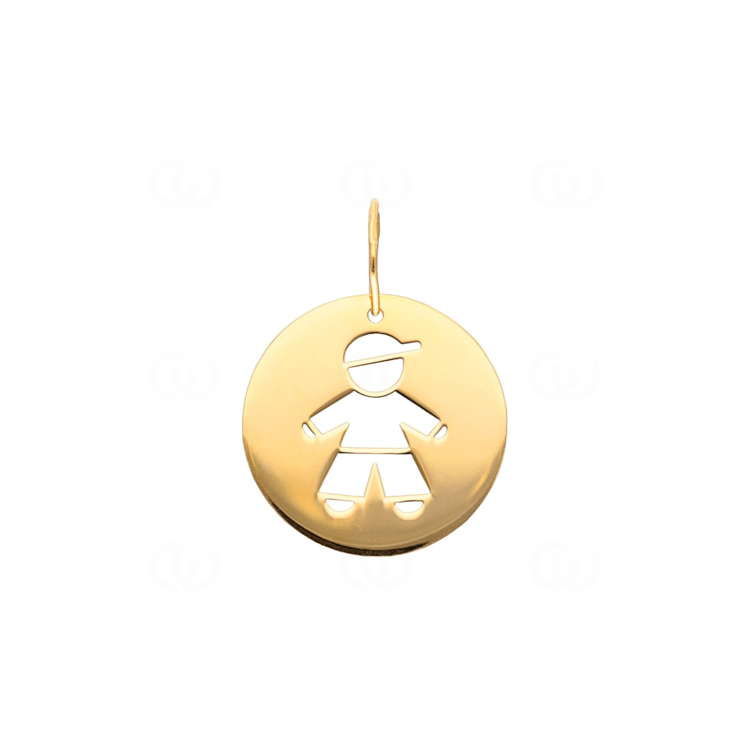 Anhänger 750/18 K Gelbgold Junge Ø 15mm