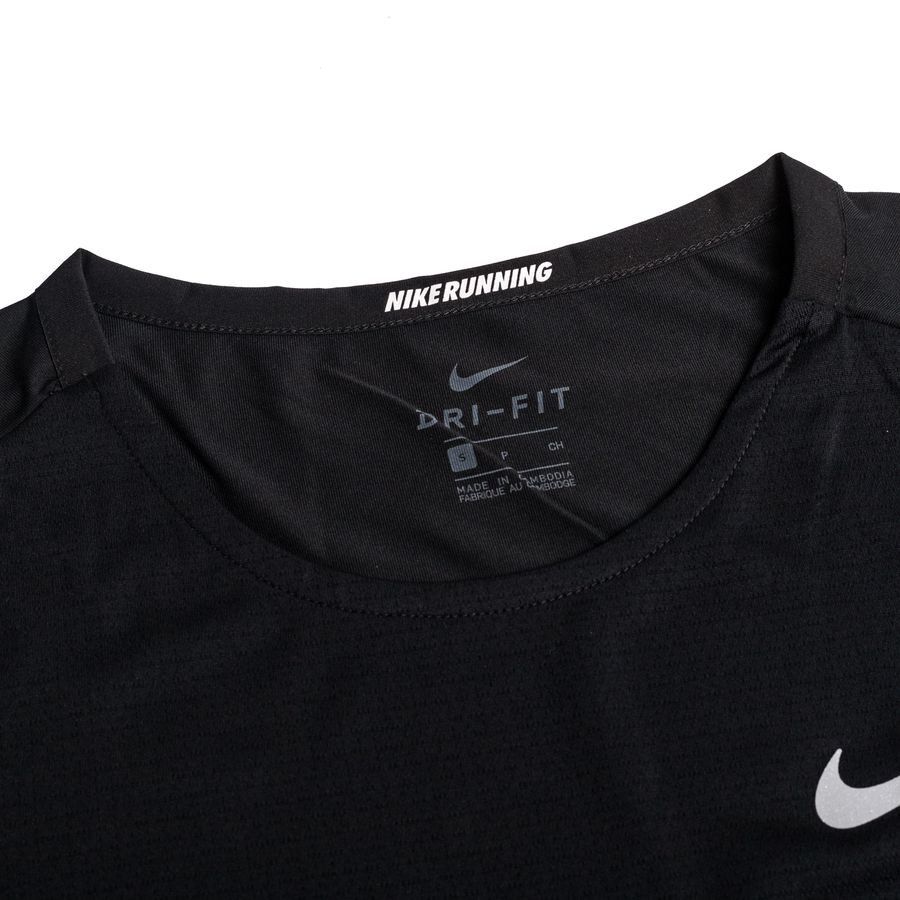 Nike T-shirt Running Dri-FIT Rise 365 - Noir/Argenté