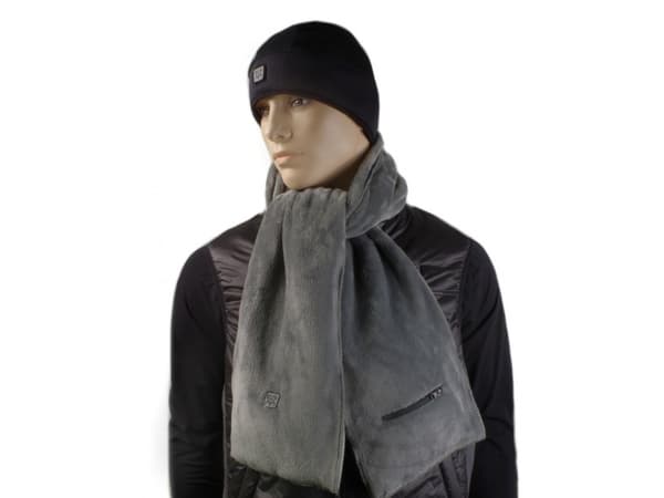 Glovii GA1G, Oppvarmet skjerf, Skigåing, Snowboarding, Unisex, Grå, Alle (tider), uni