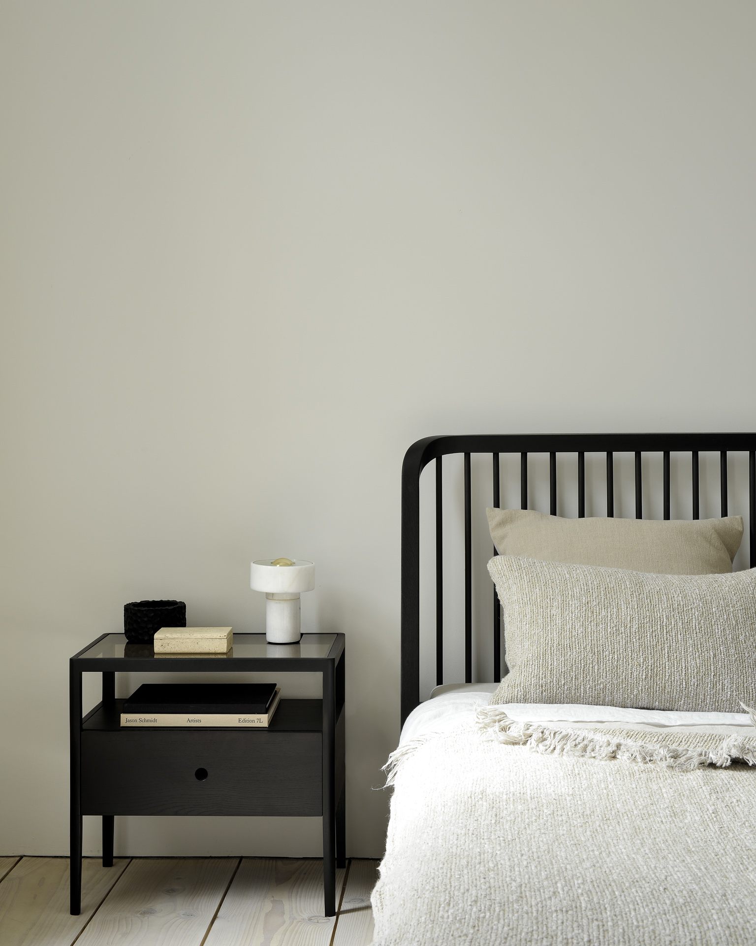 Bed Spindle 160x200 cm zwart