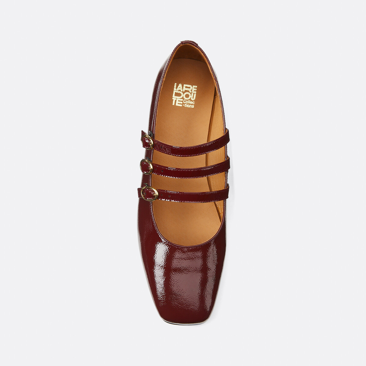 COLEÇÃO LA REDOUTE<br>Sapatilhas de ballet com três tiras de verniz