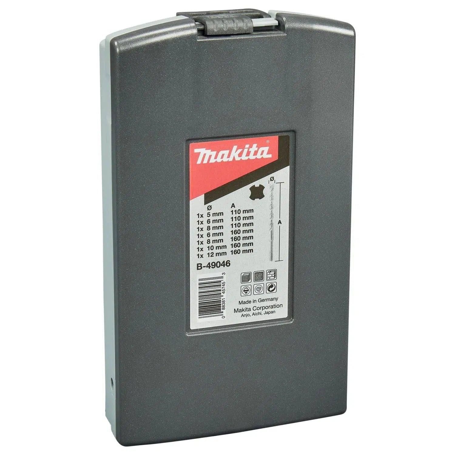 Makita B-49046 Hamerborenset 7-delig SDS-Plus in Cassette