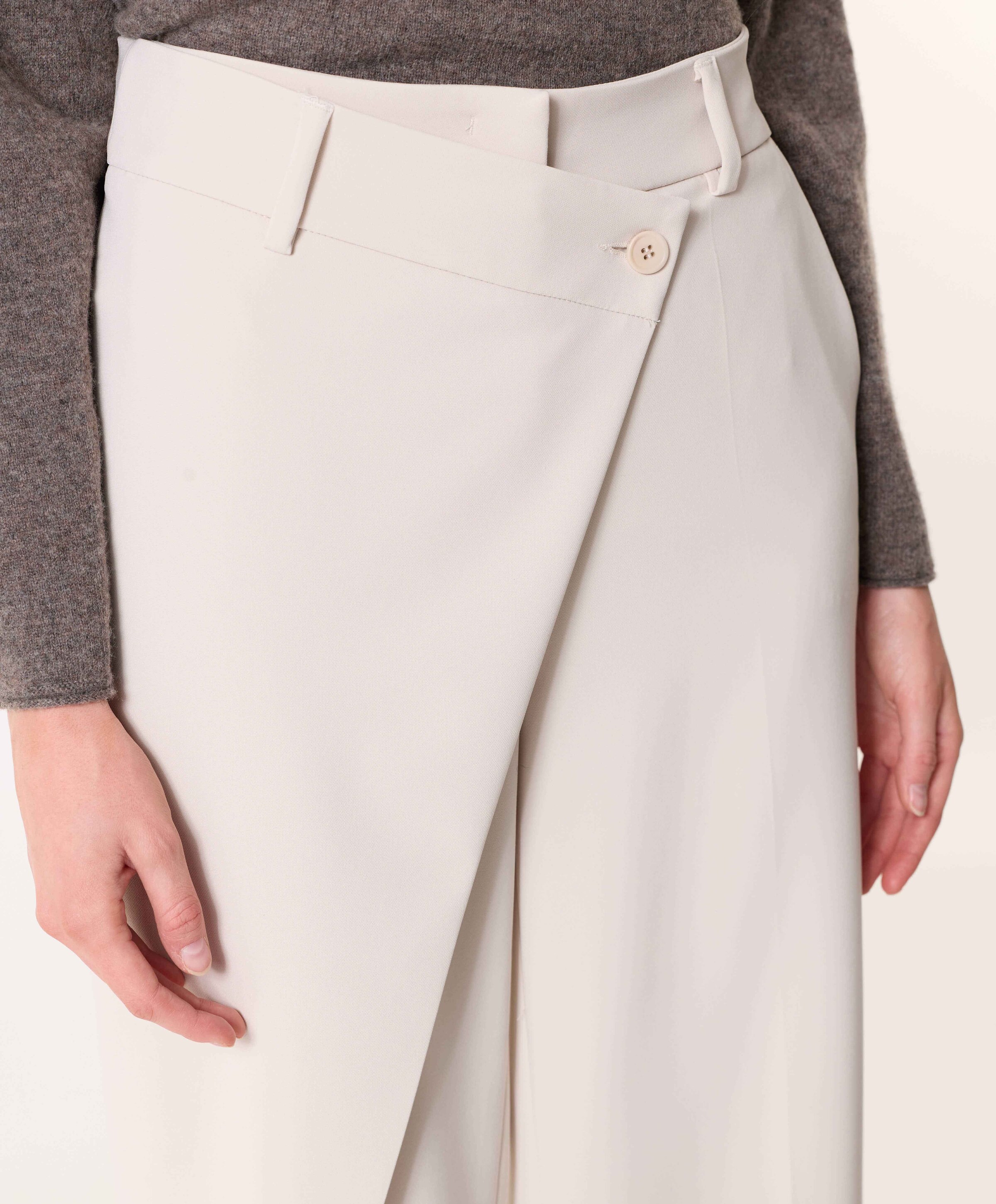 Cambio Anais wrap front dames broek ecru