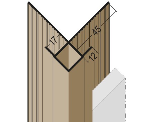 Hoekregel voor leisteenplaten 3000 x 62 mm
