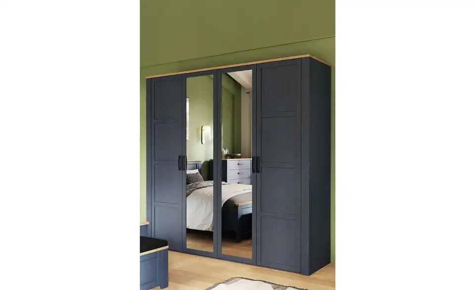 Drehtürenschrank Bohol Blau 215 cm