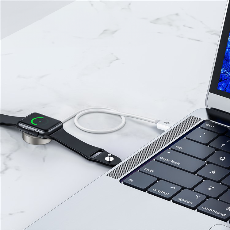 (30cm) USB A auf Apple Watch Magnetisches Ladekabel - Weiss