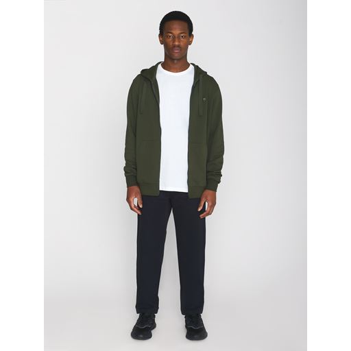 Knowledge Cotton Apparel Ask Zip Hættetrøje, Forrest Night, L