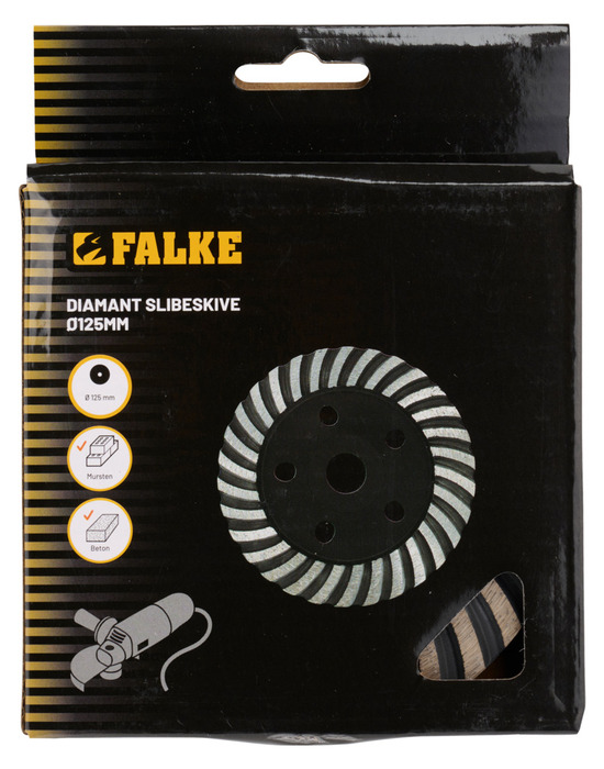 Falke diamant slibeskive Ø125 mm t/sten og beton