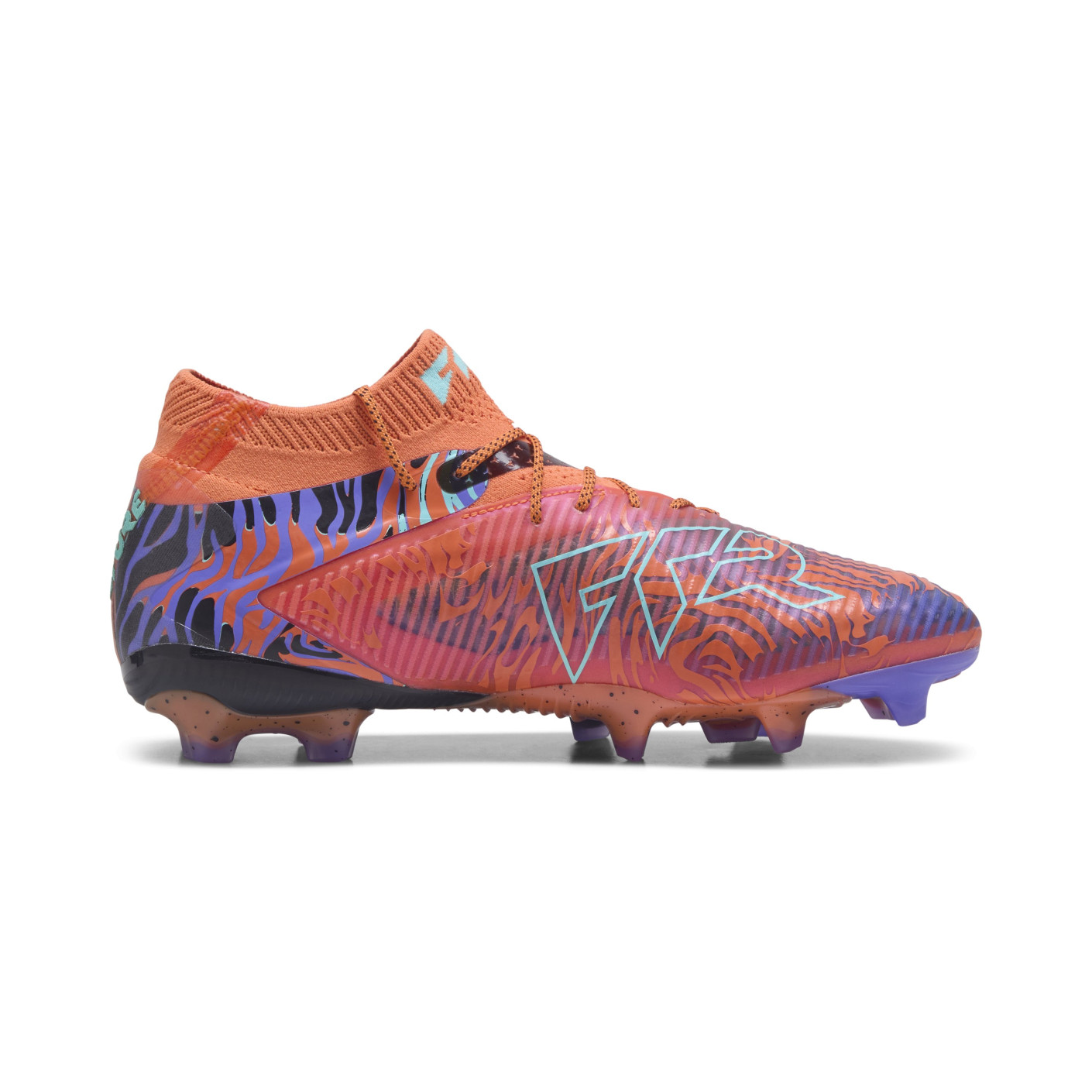 PUMA Future 8 Ultimate Creativity Gras Voetbalschoenen (FG) Oranje Paars Zwart