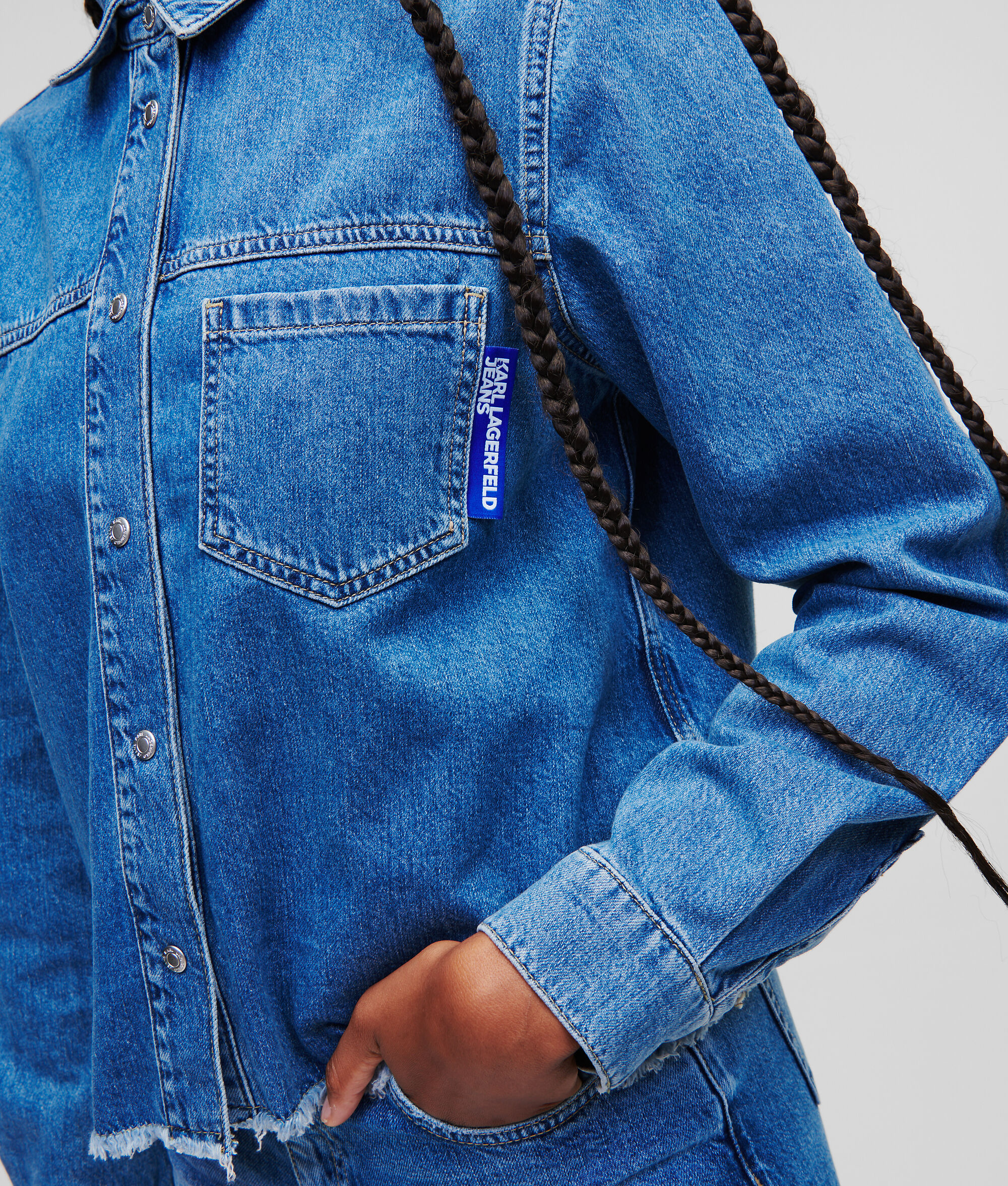 CHEMISE EN JEAN CROPPED KLJ