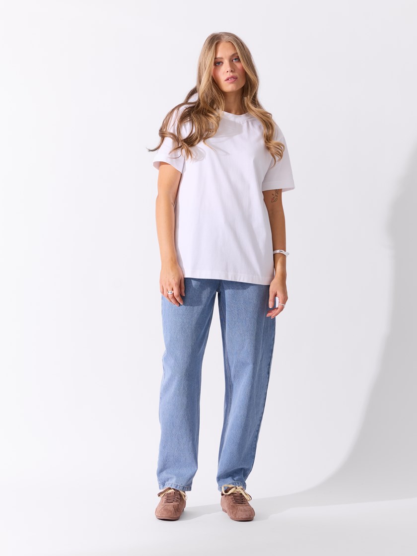 Gabby long t-skjorte Bright White