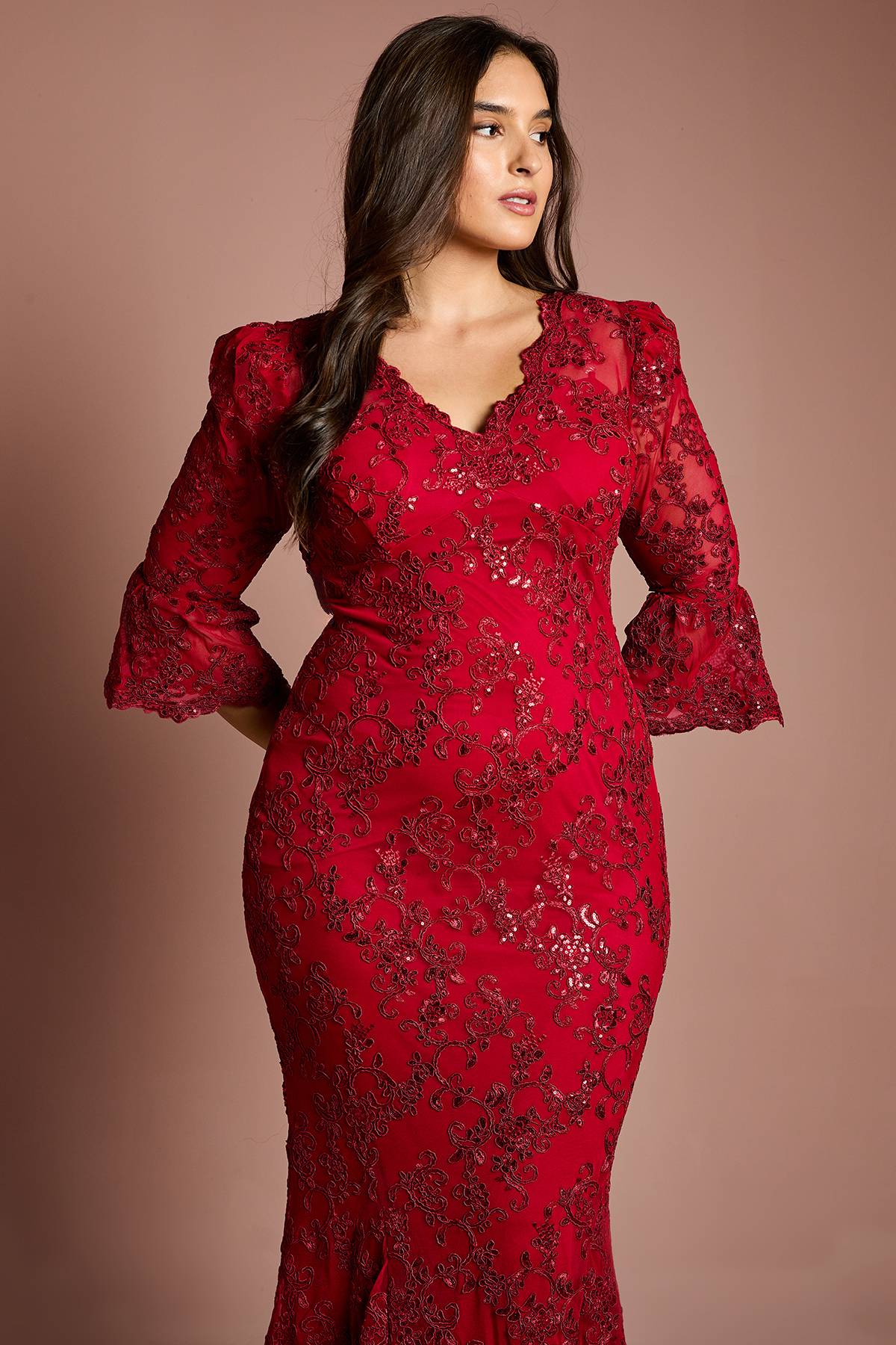 Coast Robe Maxi Moulante à Sequins Grande Taille