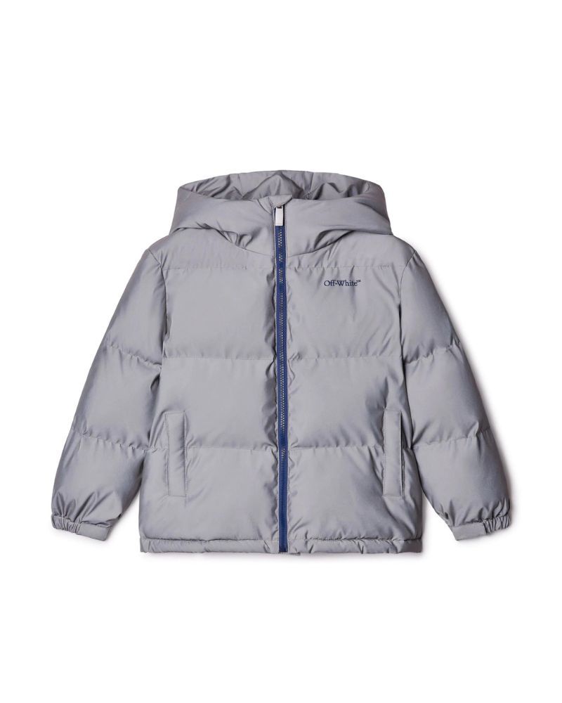 Off-White Reflective Bookish Puffer