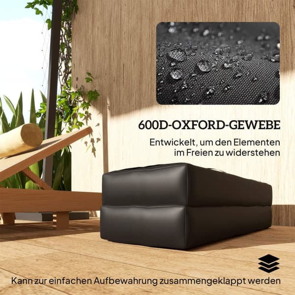 Sett med 2 sandsekker for parasoller som kan fylles opp til 25 kg. Sandpose for paraplystativ, 600D Oxford vektet for fylling, vektet paraplybasisvekt