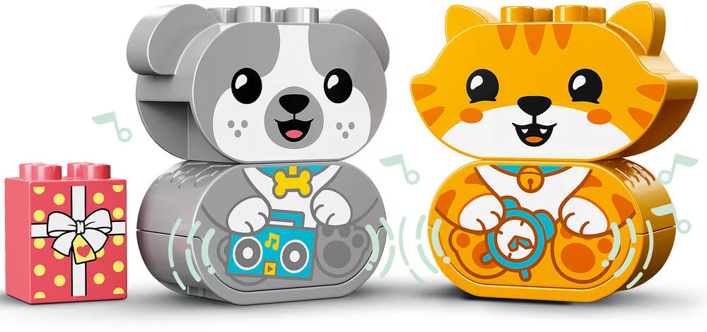 LEGO®DUPLO 10977 - MES PREMIERS CHIOT ET CHATON AVEC EFFETS SONORES