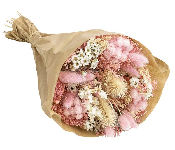 Trockenblumenbouquet Wow, natur/pink