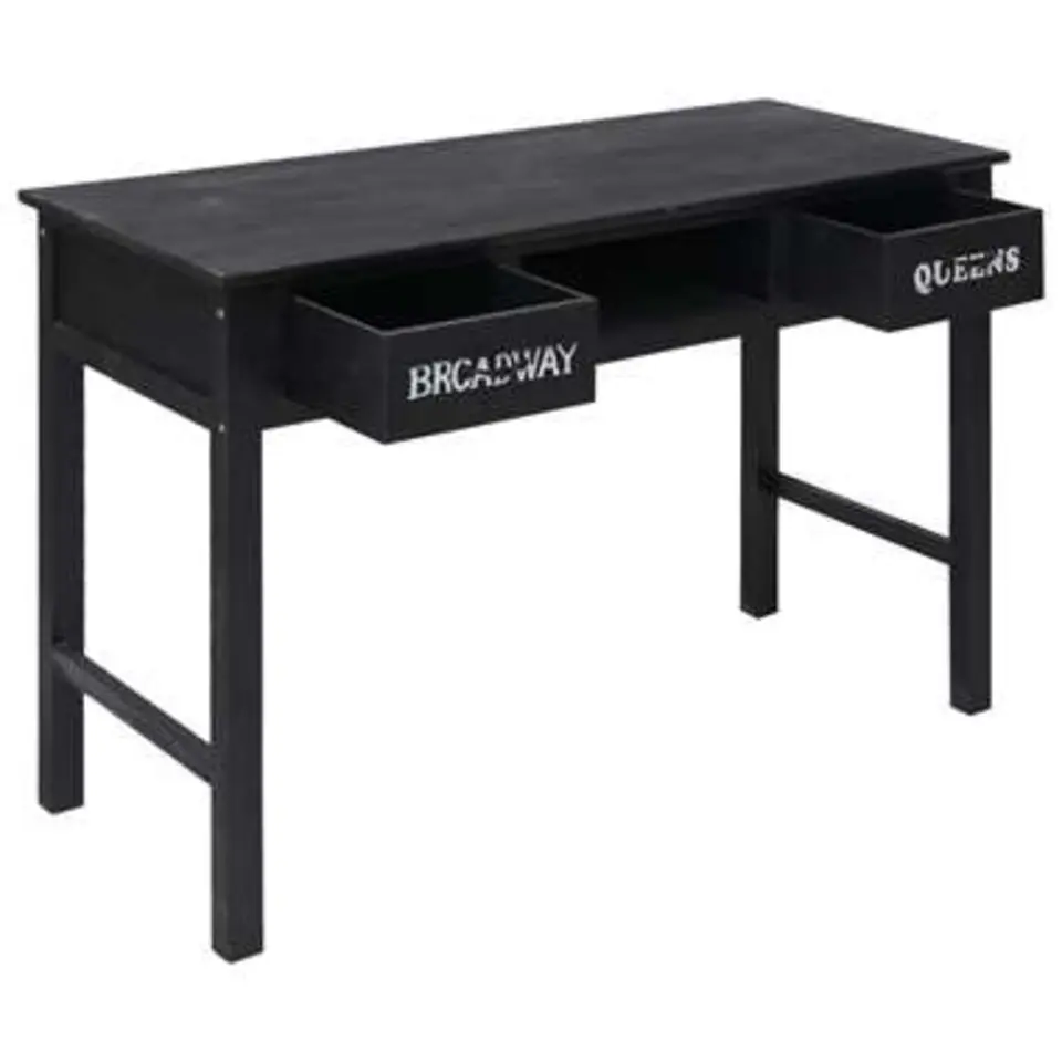 vidaXL - Wandtafel - Zwart - Hout