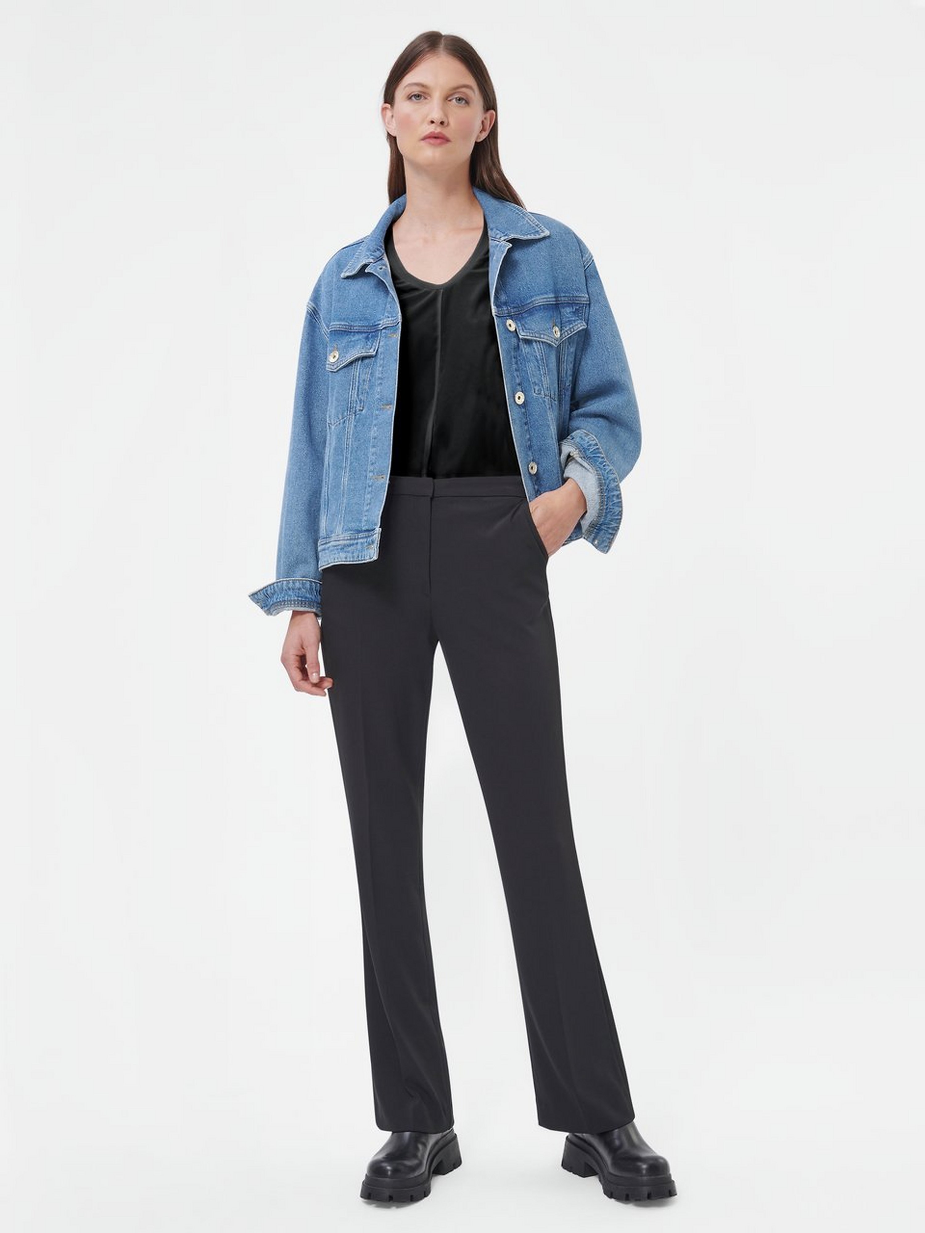 Bluse mit V-Ausschnitt