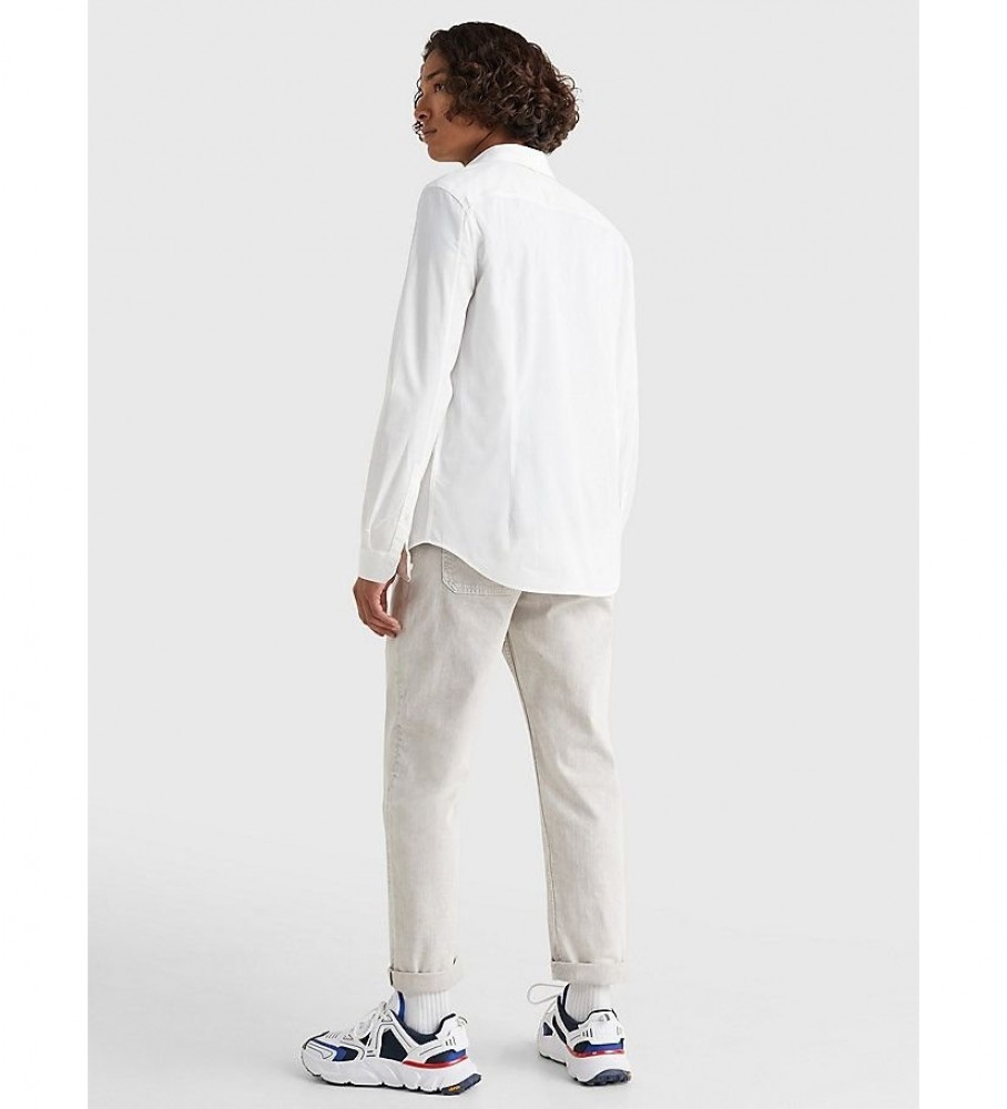 Camisa Tommy Jeans Popeln Original Stretch, branca