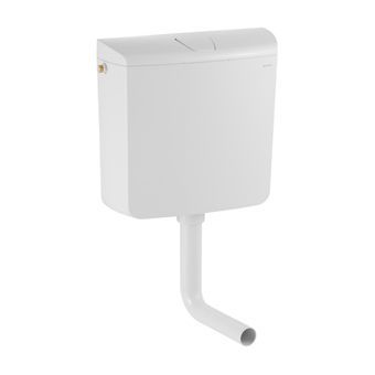 Geberit laaghangend reservoir met spoel/stop bediening alpien wit