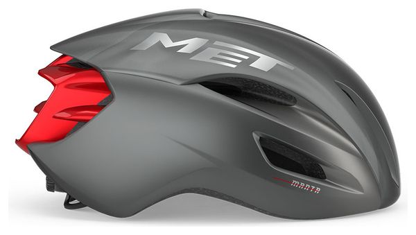 Casque Route MET Manta Mips Mat Gris/Rouge