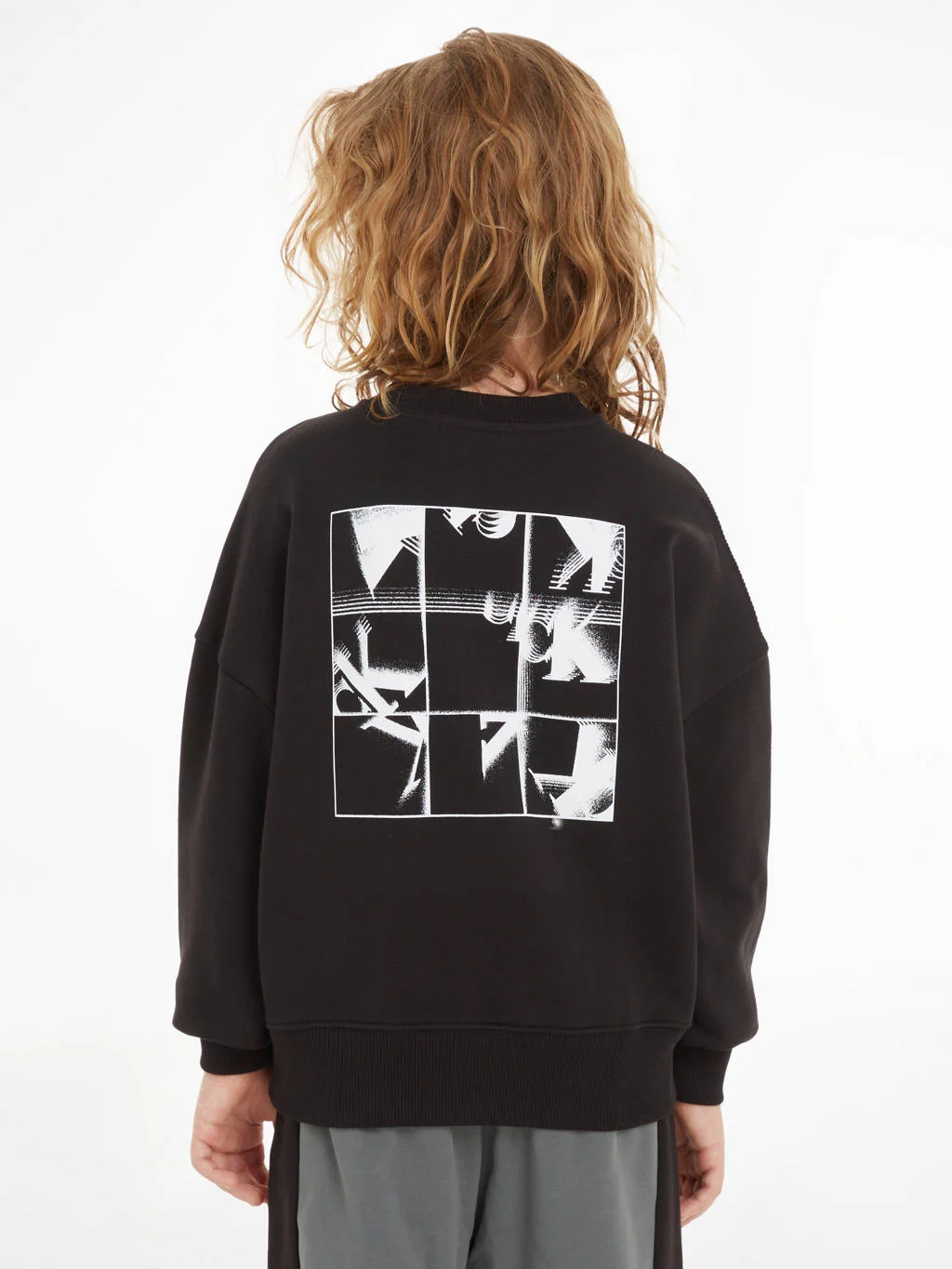 Calvin Klein sweater met backprint zwart