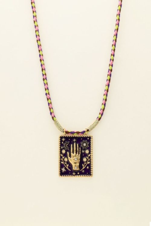 Mystic ketting met paarse bedel