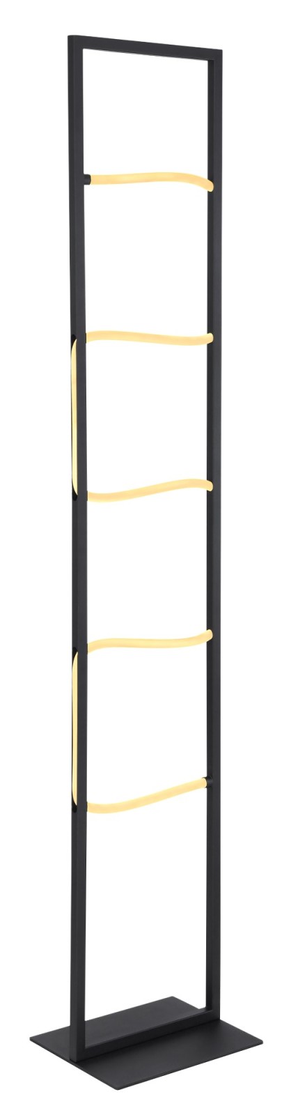 LED-Stehleuchte - schwarz matt-opal - 135 cm