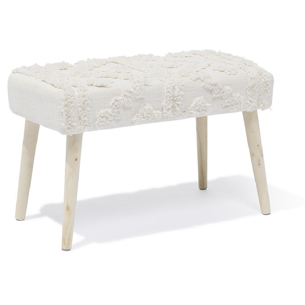 Banc bout de lit Tiago beige - L60xP32xH40 cm