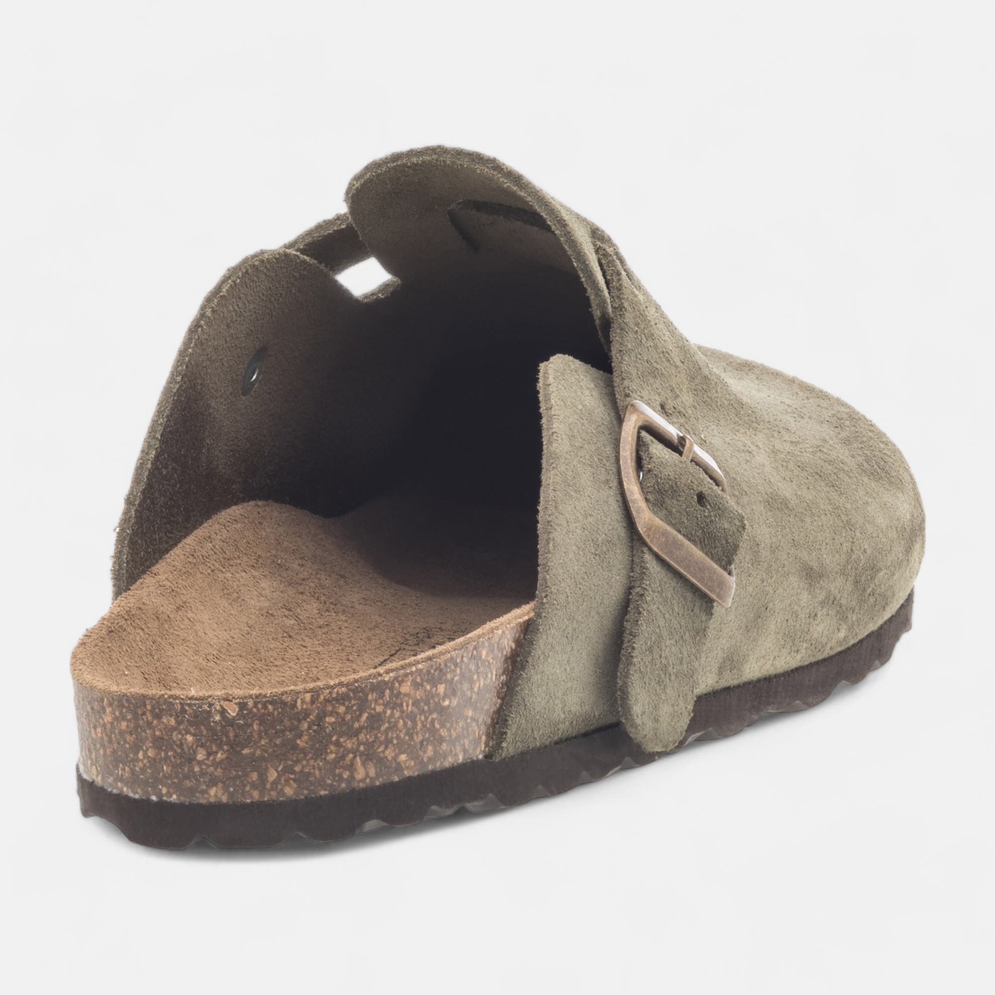 Sabots Homme en cuir kaki