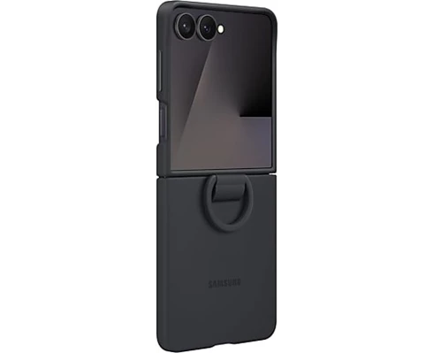 Samsung Galaxy Flip7 Ring Case (Silicone) Black