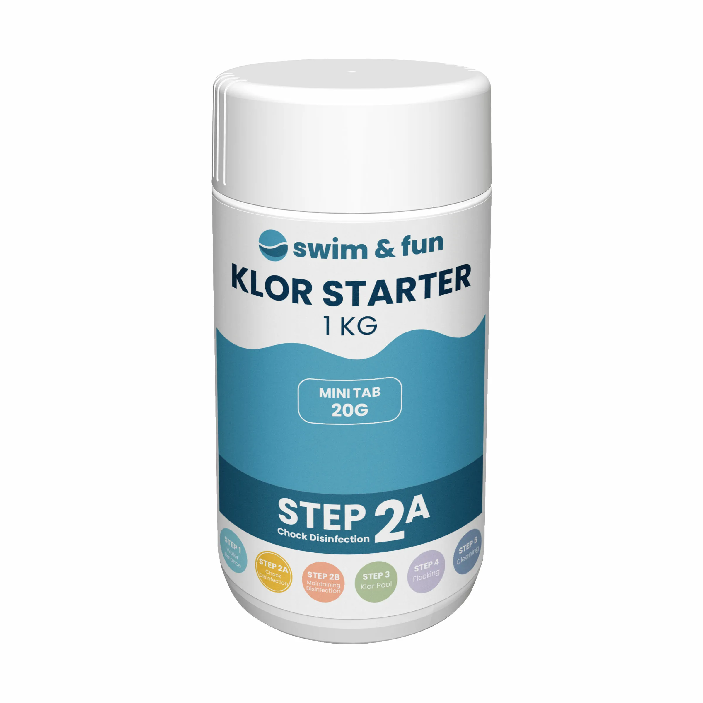 Swim & Fun Vandplejemiddel Klor Starter - 50 stk.