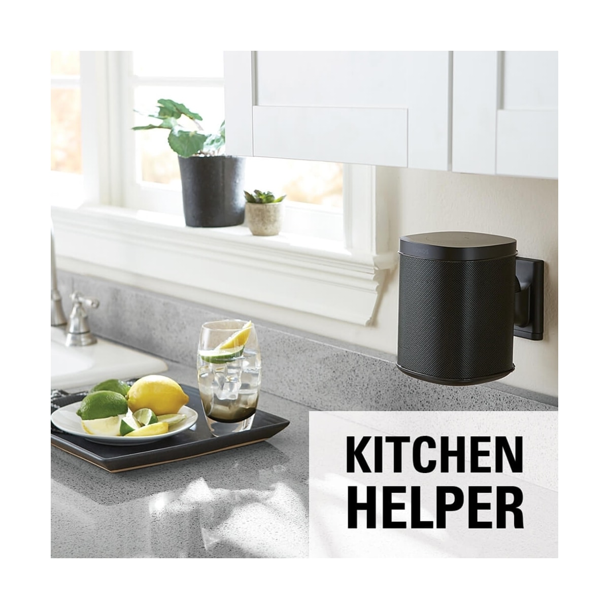 SANUS Veggfester for Sonos One SL Play:1 Play:3 Par Svart