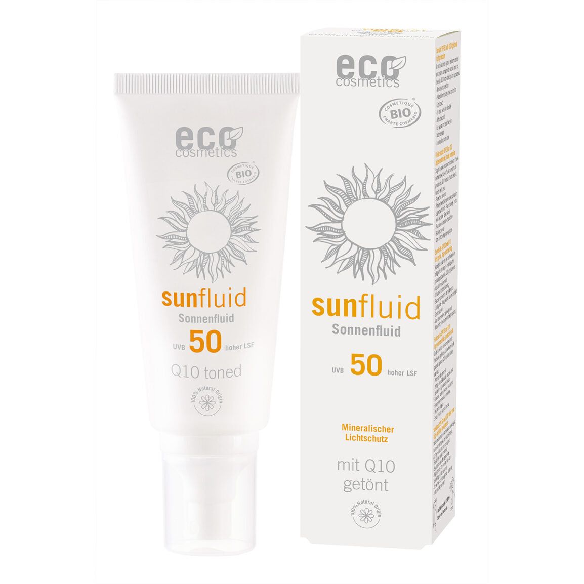 eco cosmetics Sonnenspray LSF 50 getönt Q10 100ml