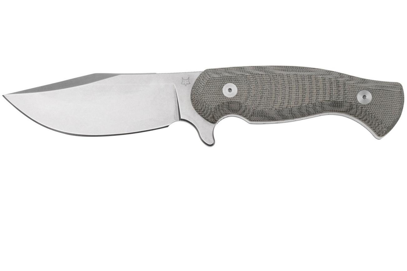 Fox Knives Eastwood Tiger 2022 Edition FX-106-MIOD, NIOLOX Steel Green Canvas Micarta, vaststaand mes