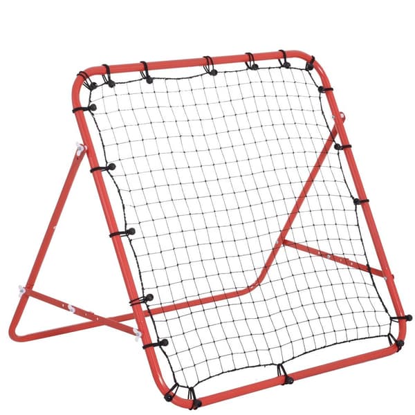 Rebounder Football Rebound Veggmålnett For Fotball Justerbar Vinkel Rød + Svart 96 X 80 X 96 Cm