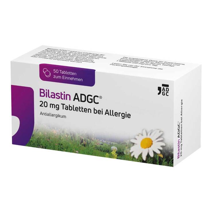 Bilastin ADGC 20 mg Tabletten bei Allergie, 50 St