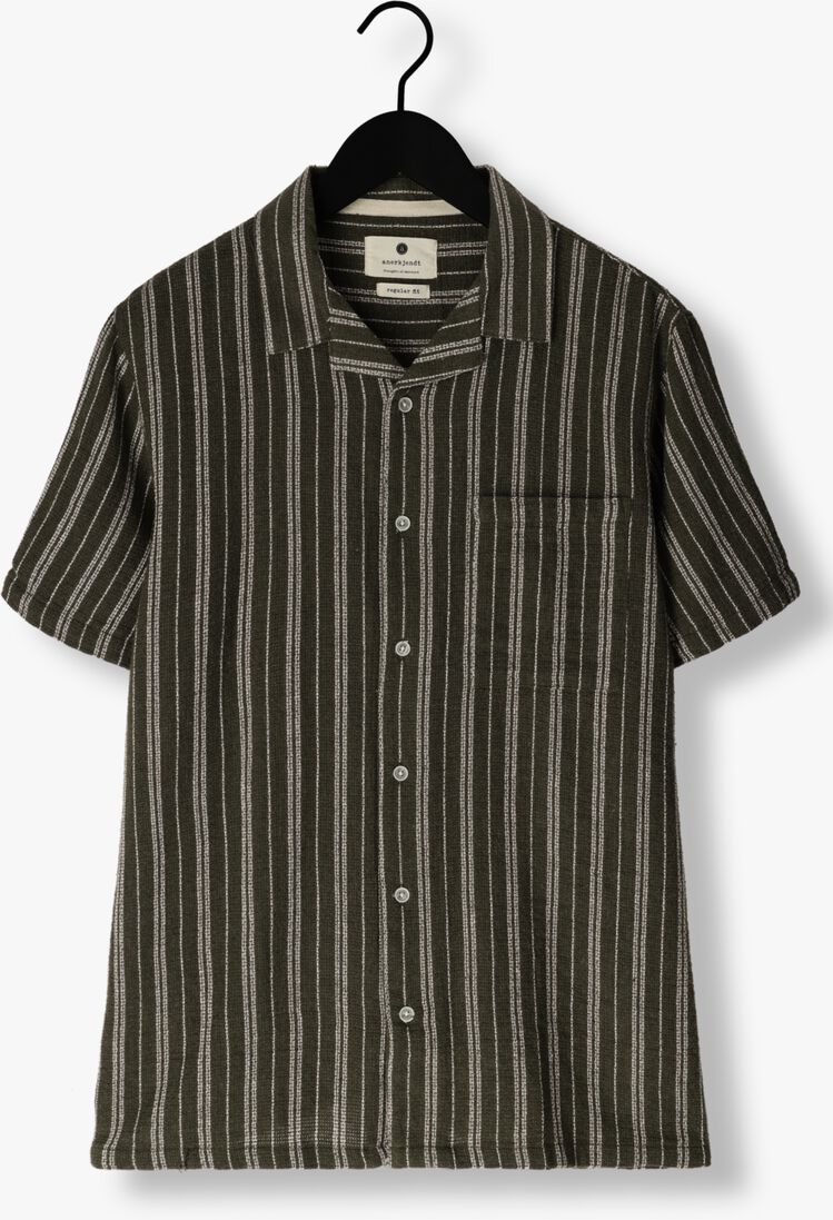 ANERKJENDT olijf anerkjendt casual overhemd akleo s/s dobby shirt