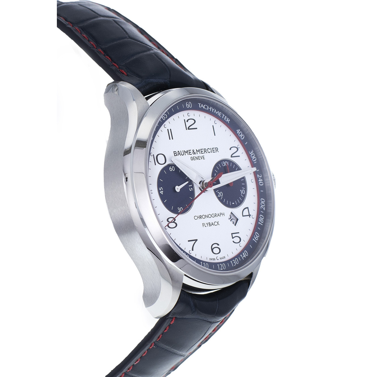 Montre d'occasion Baume et Mercier Clifton homme automatique acier bracelet cuir
